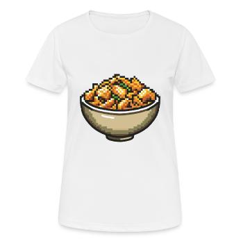 Pasta Pasta Pixel Icon - Women's Breathable T-Shirt - white - Front - AI Model Female 172 dark (172cm)