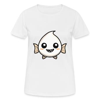 Piranha Fische Halloween Lustig Geist - Frauen T-Shirt atmungsaktiv - Weiß - Vorne - AI Model Female 172 dark (172cm)