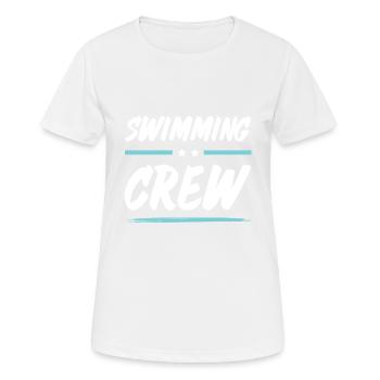 Swimming Crew - Women's Breathable T-Shirt - white - Front - AI Model Female 172 dark (172cm)