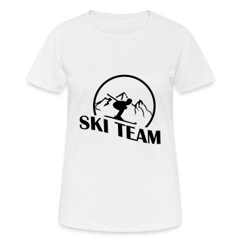 ski team - Women's Breathable T-Shirt - white - Front - AI Model Female 172 dark (172cm)