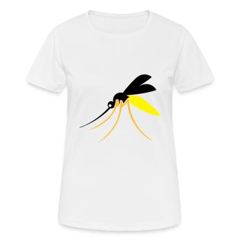 Mücke - Frauen T-Shirt atmungsaktiv - Weiß - Vorne - AI Model Female 172 dark (172cm)