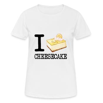 I love cheesecake cheesecake - Women's Breathable T-Shirt - white - Front - AI Model Female 172 dark (172cm)