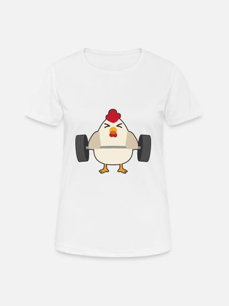 Huhn - Frauen T-Shirt atmungsaktiv - Weiß