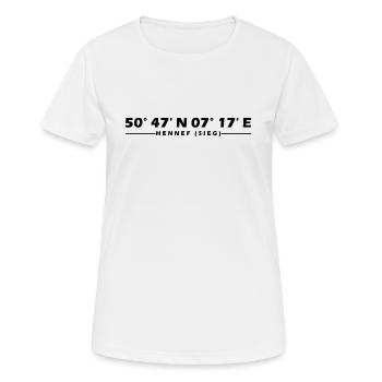 Hennef (Sieg) coordinates - Women's Breathable T-Shirt - white - Front - AI Model Female 172 dark (172cm)