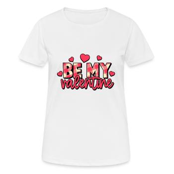 Be My Valentine Plaid Text - Women's Breathable T-Shirt - white - Front - AI Model Female 172 dark (172cm)