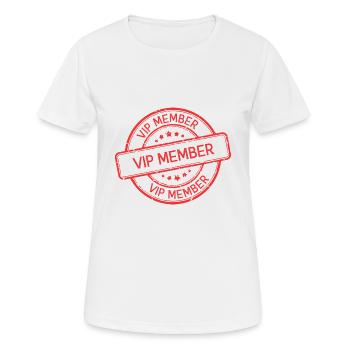 Vip Mitglied - Frauen T-Shirt atmungsaktiv - Weiß - Vorne - AI Model Female 172 dark (172cm)