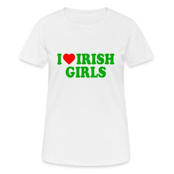 I love irish girls - Women's Breathable T-Shirt - white - Front - AI Model Female 172 dark (172cm)