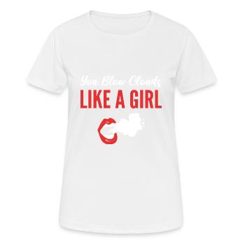 They blow clouds party lovers gift - Women's Breathable T-Shirt - white - Front - AI Model Female 172 dark (172cm)