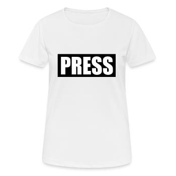 Press - T-shirt respirant Femme - blanc - Devant - AI Model Female 172 dark (172cm)
