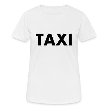 Taxi - Frauen T-Shirt atmungsaktiv - Weiß - Vorne - AI Model Female 172 dark (172cm)