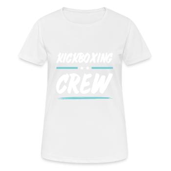 Kickboxing Crew - Frauen T-Shirt atmungsaktiv - Weiß - Vorne - AI Model Female 172 dark (172cm)