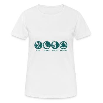 Snowboarder Board Snowboard Boarder Snowboarding - Frauen T-Shirt atmungsaktiv - Weiß - Vorne - AI Model Female 172 dark (172cm)