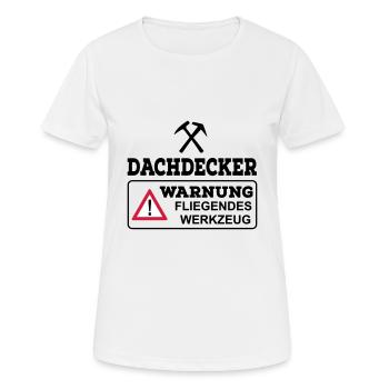 Couvreurs - T-shirt respirant Femme - blanc - Devant - AI Model Female 172 dark (172cm)