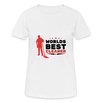 Cleaning lady cleaner - Women's Breathable T-Shirt - white - Front - AI Model Female 172 dark (172cm)