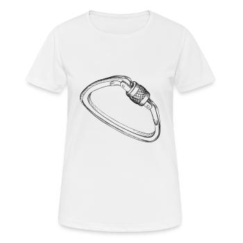 mousqueton - T-shirt respirant Femme - blanc - Devant - AI Model Female 172 dark (172cm)
