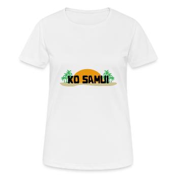 Ko Samui Thaïlande Koh cadeau cadeau - T-shirt respirant Femme - blanc - Devant - AI Model Female 172 dark (172cm)