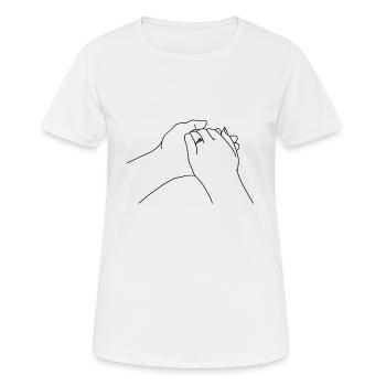 Verlobung Verlobungsring - Frauen T-Shirt atmungsaktiv - Weiß - Vorne - AI Model Female 172 dark (172cm)
