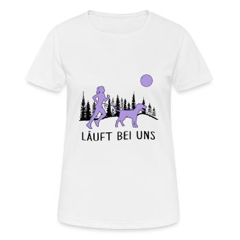 canicross zughund hundetraining zughundesport - Frauen T-Shirt atmungsaktiv - Weiß - Vorne - AI Model Female 172 dark (172cm)