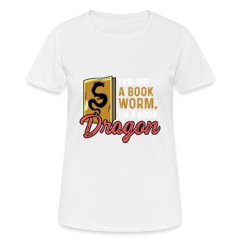Livre de dragon étudiant érudit poison - T-shirt respirant Femme - blanc - Devant - AI Model Female 172 dark (172cm)