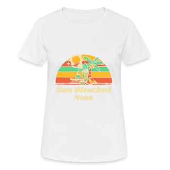 Soleil Nez blanchi Été Bain de soleil Tropical - T-shirt respirant Femme - blanc - Devant - AI Model Female 172 dark (172cm)