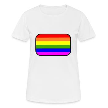 Lgbt - T-shirt respirant Femme - blanc - Devant - AI Model Female 172 dark (172cm)