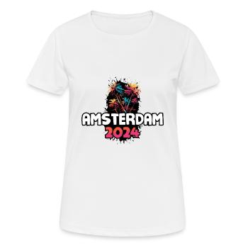 Amsterdam 2024 Holiday Trip Colorful - Women's Breathable T-Shirt - white - Front - AI Model Female 172 dark (172cm)