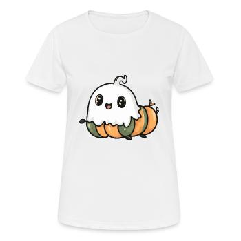 Wurm Halloween Lustig Geist - Frauen T-Shirt atmungsaktiv - Weiß - Vorne - AI Model Female 172 dark (172cm)