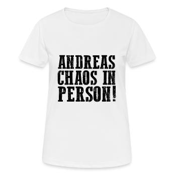 Vorname Andreas - Frauen T-Shirt atmungsaktiv - Weiß - Vorne - AI Model Female 172 dark (172cm)