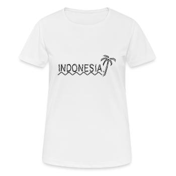 Indonesien - Frauen T-Shirt atmungsaktiv - Weiß - Vorne - AI Model Female 172 dark (172cm)