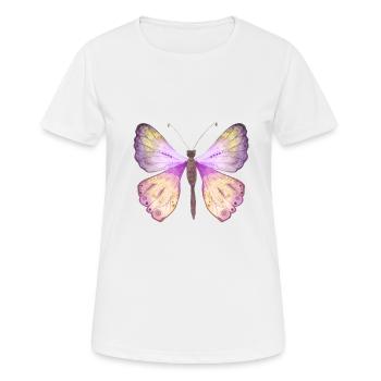 Papillon Printemps - T-shirt respirant Femme - blanc - Devant - AI Model Female 172 dark (172cm)