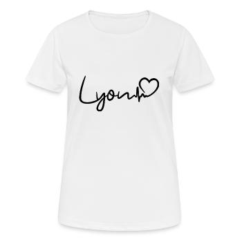 Lyon Herzschlag - Frauen T-Shirt atmungsaktiv - Weiß - Vorne - AI Model Female 172 dark (172cm)