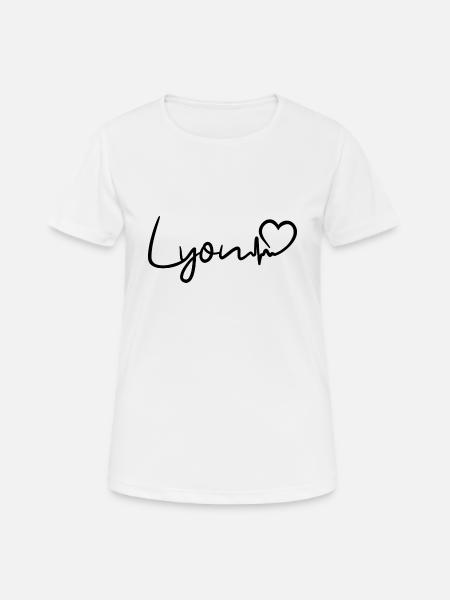 Battement de cœur lyonnais - T-shirt respirant Femme - blanc
