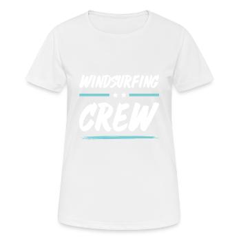 Windsurfing Crew - Frauen T-Shirt atmungsaktiv - Weiß - Vorne - AI Model Female 172 dark (172cm)