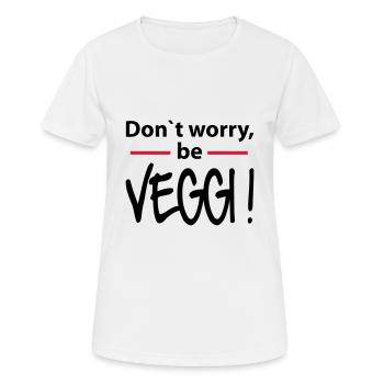 Vegetarian vegan veggi - Women's Breathable T-Shirt - white - Front - AI Model Female 172 dark (172cm)