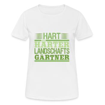 Hart Härter Landschaftsgärtner Gartenarbeit Spruch - Frauen T-Shirt atmungsaktiv - Weiß - Vorne - AI Model Female 172 dark (172cm)