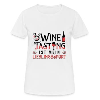 Toller Rotwein Spruch, Wein trinken Geschenk - Frauen T-Shirt atmungsaktiv - Weiß - Vorne - AI Model Female 172 dark (172cm)