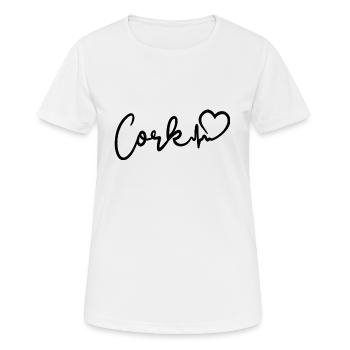Cork heartbeat - Women's Breathable T-Shirt - white - Front - AI Model Female 172 dark (172cm)