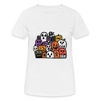 Halloween Party Figures - Women's Breathable T-Shirt - white - Front - AI Model Female 172 dark (172cm)