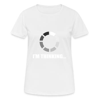 I think Intelligent or Intelligent Poison - Women's Breathable T-Shirt - white - Front - AI Model Female 172 dark (172cm)