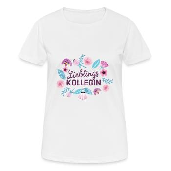 Lieblingskollegin Geschenk für Kollegin - Frauen T-Shirt atmungsaktiv - Weiß - Vorne - AI Model Female 172 dark (172cm)