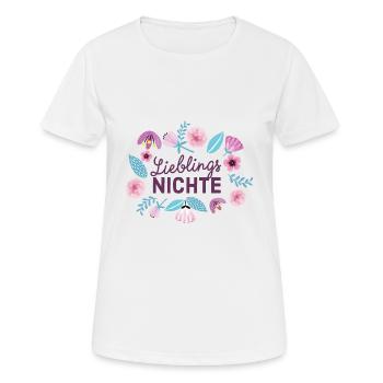 Lieblingsnichte Geschenk für Nichte - Frauen T-Shirt atmungsaktiv - Weiß - Vorne - AI Model Female 172 dark (172cm)