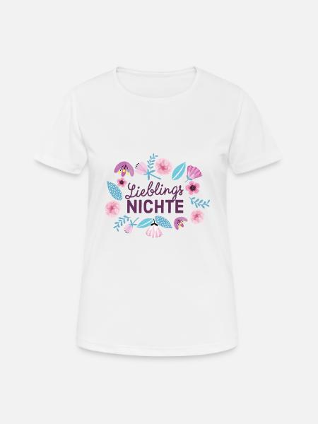 Lieblingsnichte Geschenk für Nichte - Frauen T-Shirt atmungsaktiv - Weiß
