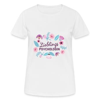 Lieblingspsychologin Geschenk für Psychologin - Frauen T-Shirt atmungsaktiv - Weiß - Vorne - AI Model Female 172 dark (172cm)