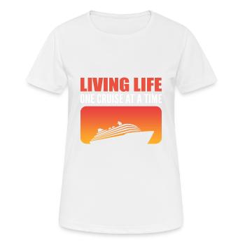 Eine Kreuzfahrt Lebensmittel- und Küchenpersonal G - Frauen T-Shirt atmungsaktiv - Weiß - Vorne - AI Model Female 172 dark (172cm)