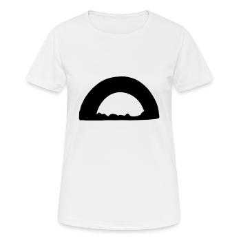 Arc Symbole Forme Herbe Ligne - T-shirt respirant Femme - blanc - Devant - AI Model Female 172 dark (172cm)