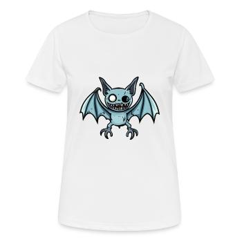 Fledermaus Halloween Lustig Zombie - Frauen T-Shirt atmungsaktiv - Weiß - Vorne - AI Model Female 172 dark (172cm)