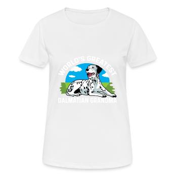 Le plus grand cadeau de grand-mère dalmate le plus doux de grand-mère - T-shirt respirant Femme - blanc - Devant - AI Model Female 172 dark (172cm)