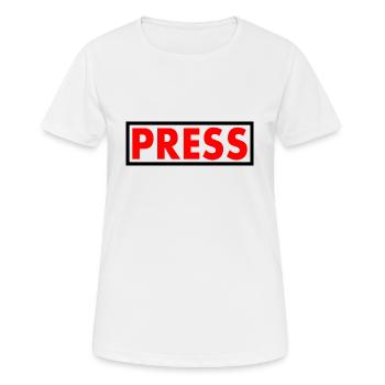 Press - T-shirt respirant Femme - blanc - Devant - AI Model Female 172 dark (172cm)