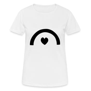 herz bogen form symbol formen - Frauen T-Shirt atmungsaktiv - Weiß - Vorne - AI Model Female 172 dark (172cm)