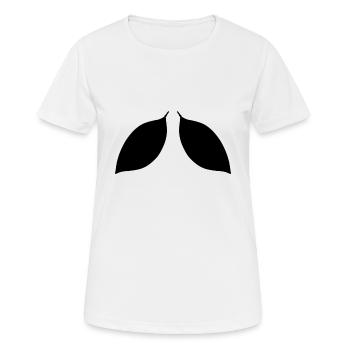 zwei Blätter blatt symbol - Frauen T-Shirt atmungsaktiv - Weiß - Vorne - AI Model Female 172 dark (172cm)